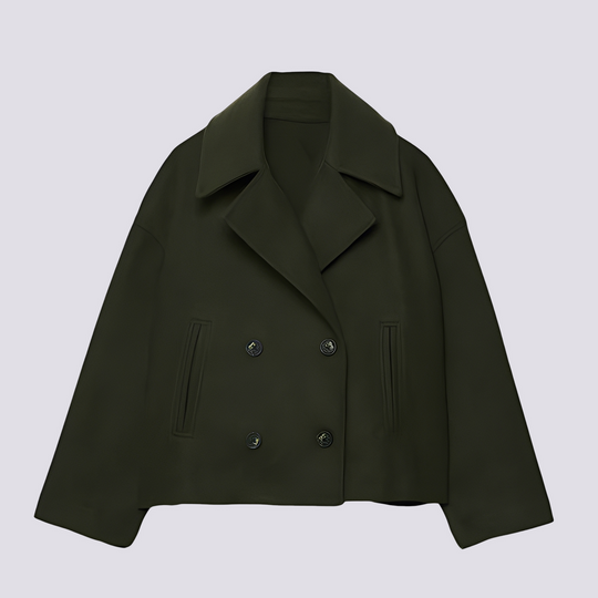 EB | Schicke kurze Wolljacke mit Reverskragen für Damen
