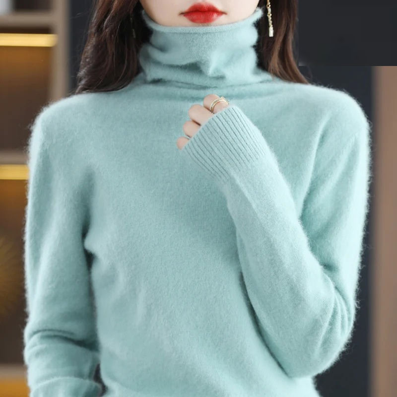 EB | Pullover Damen Weicher Rollkragenpullover, Warm & Luxuriöses Design