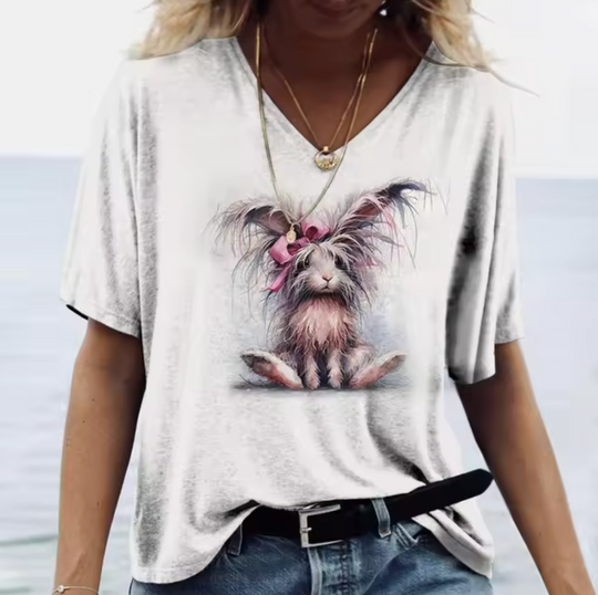 EB | Weiße T-Shirts mit Hasenmotiven