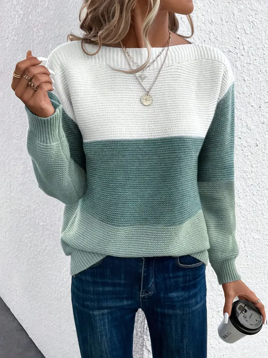 EB | Eleganter Langarm Pullover mit Fallenden Schultern