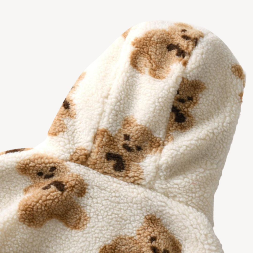 EB | Teddy Bear Muster Kapuzenjacke für Frauen