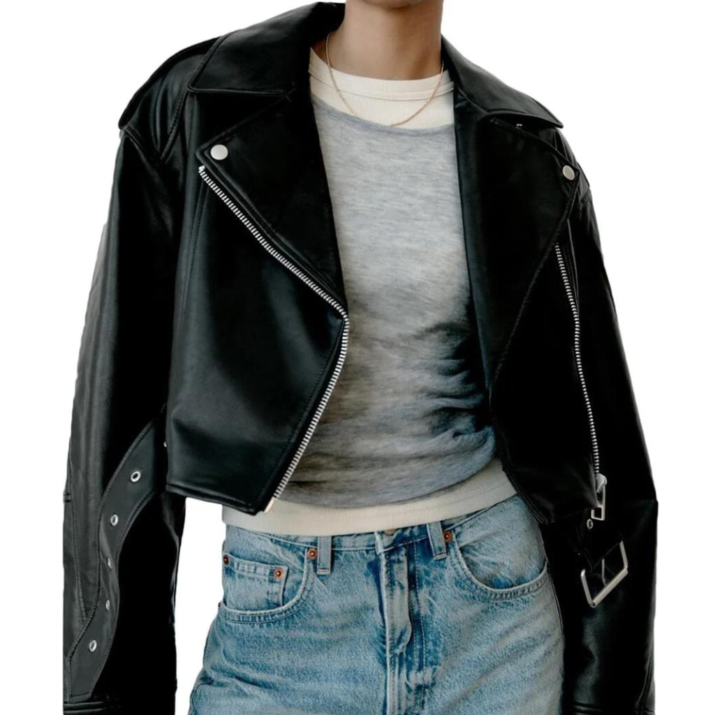 EB | Slim-Fit-Lederjacke für Frauen