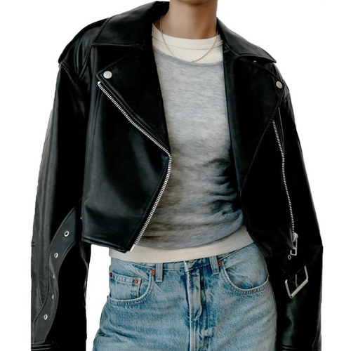 EB | Slim-Fit-Lederjacke für Frauen