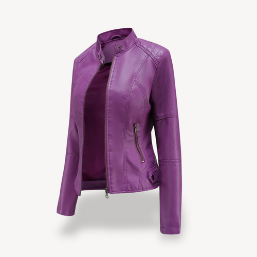 EB | Damen Kunstleder Bikerjacke