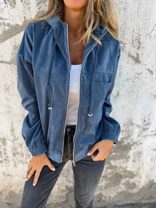 EB | Corduroy-Jacke mit Kapuze