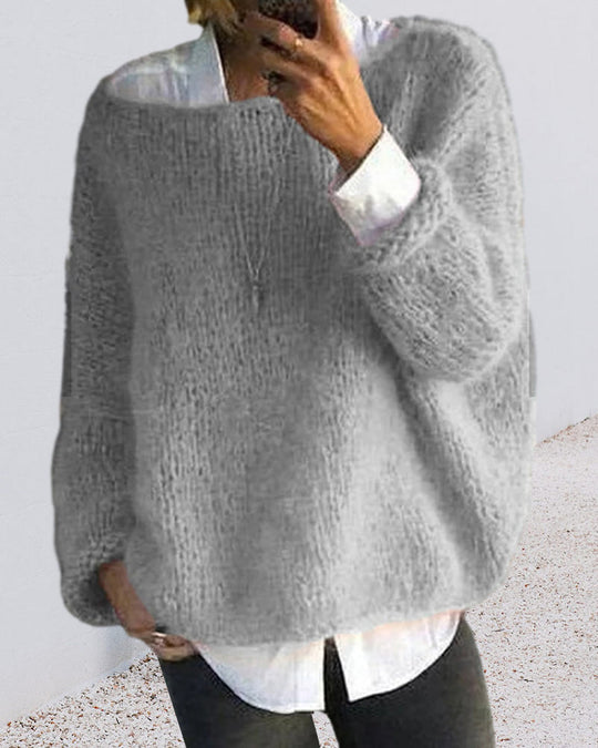 EB | Pullover mit Farbdetail Am Nacken