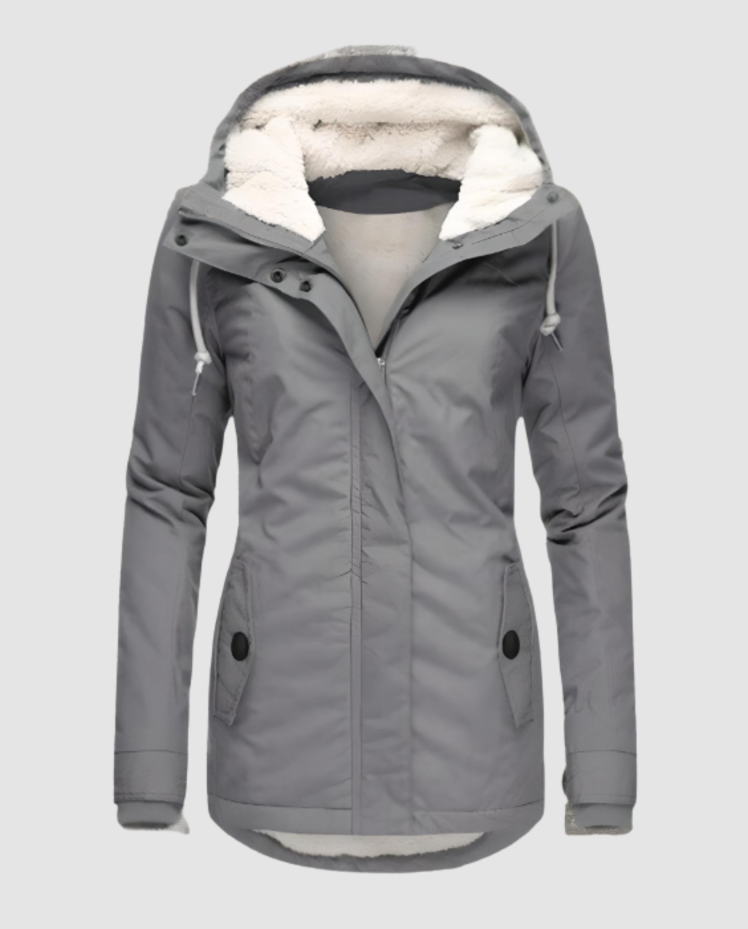 Lange Gefütterte Winterjacke Damen | EB