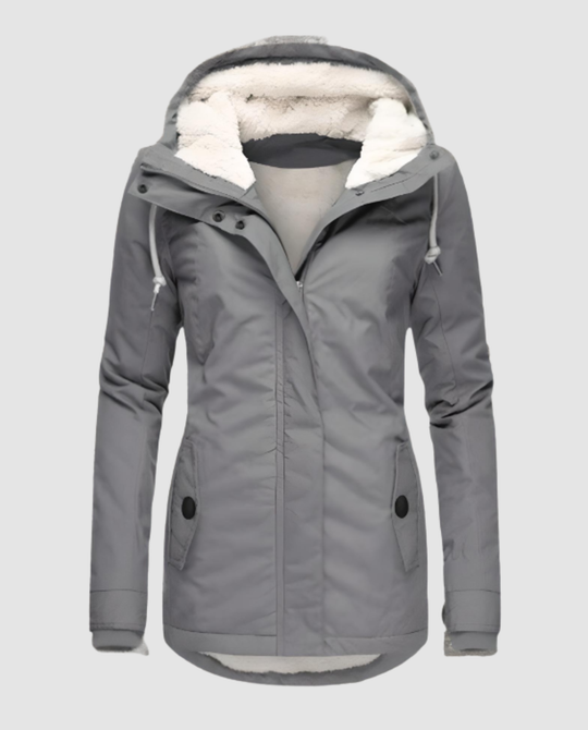 Lange Gefütterte Winterjacke Damen | EB