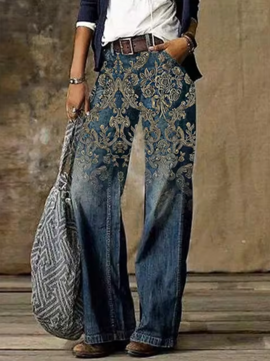 EB | Bedruckte Baumwolljeans