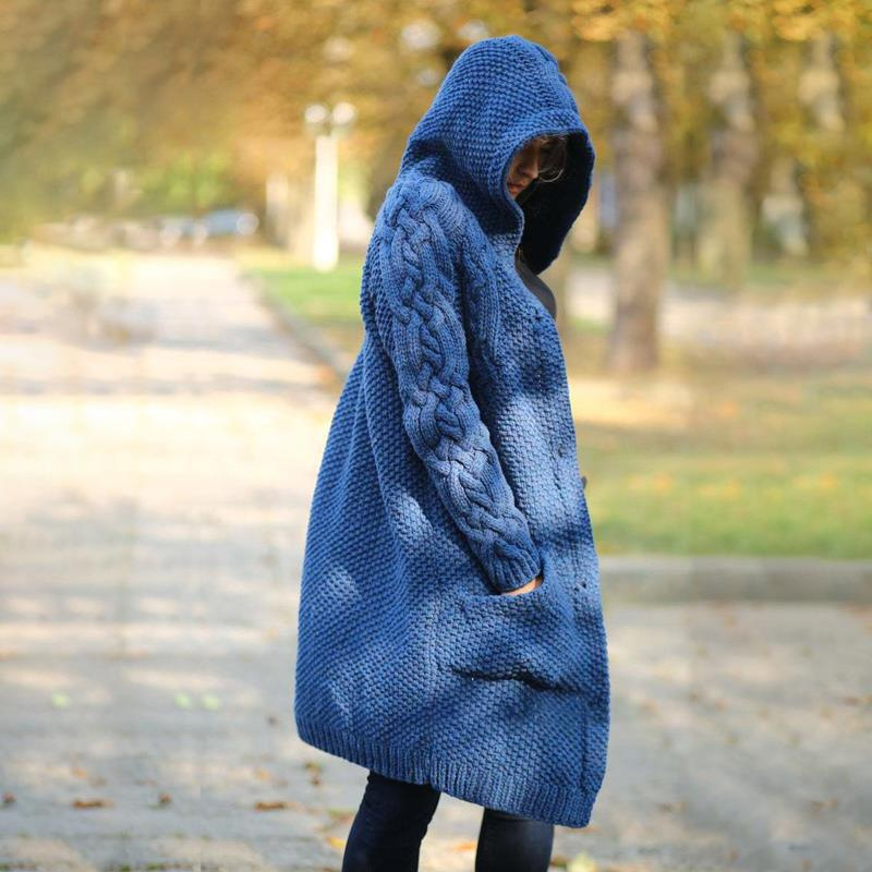 EB | Langarmcardigan für Frauen mit Kapuze