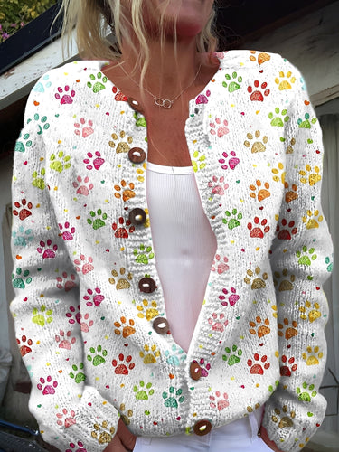 EB | Stilvolle Strickjacke mit Blumenmuster für Frauen