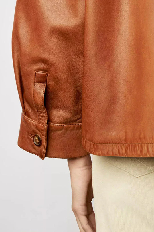 EB | Oversized Lederjacke Weich und Stilvoll Perfekt für Den Alltag