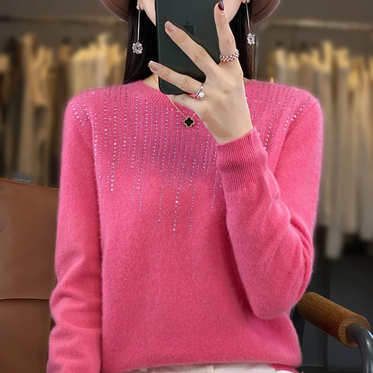 EB | Sweatshirt - Weicher Strickpullover mit funkelnden Details