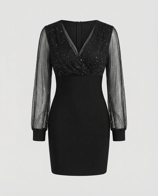 Elegantes Pailletten Partykleid Damen | EB