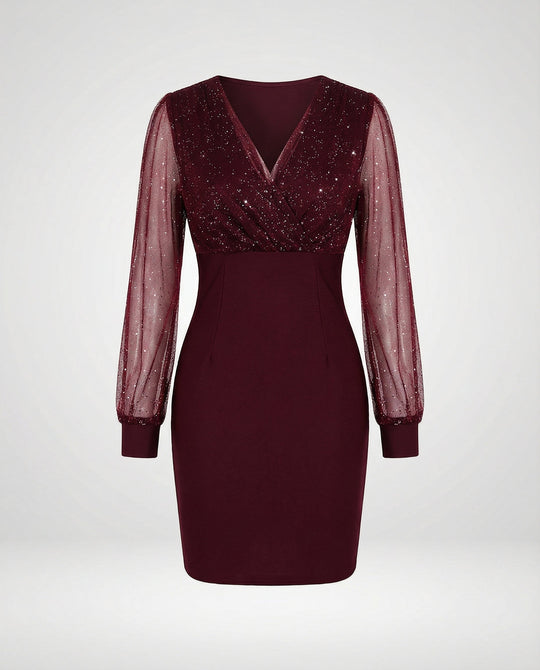 Elegantes Pailletten Partykleid Damen | EB