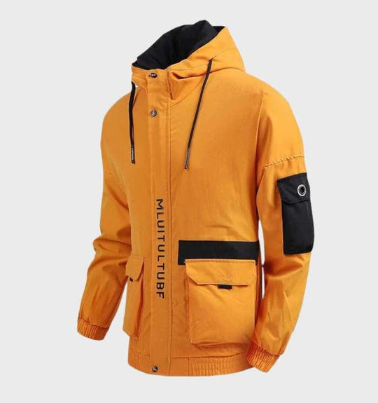 EB - Warme, leichte Jacke mit Taschen, Kapuze und Kordelzug
