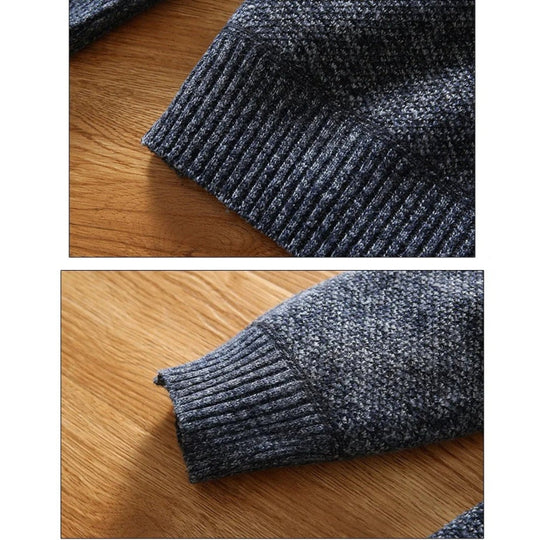 EB | Strickpullover mit Reißverschluss - Moderner Freizeitstil für Alltag und Büro