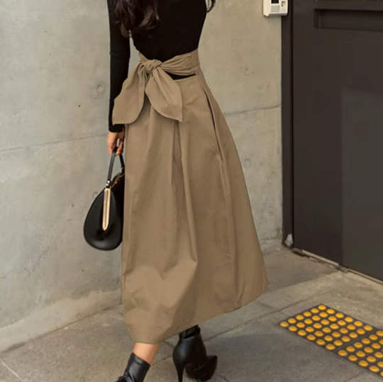 EB | Eleganter Maxi Rock mit Schleifendetails für Damen