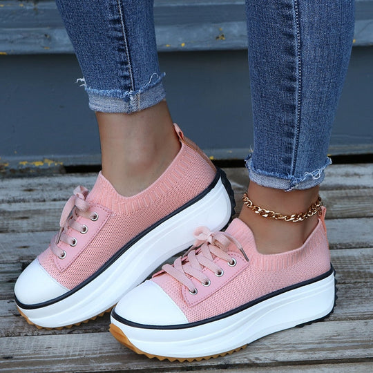 Thora Stilvolle Sneakers mit Dickeren Sohlen und Verstellbaren Schnürsenkeln EB