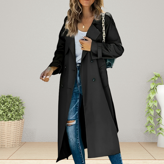 EB | Stilvoller Langer Trenchcoat - Bequem & Warm