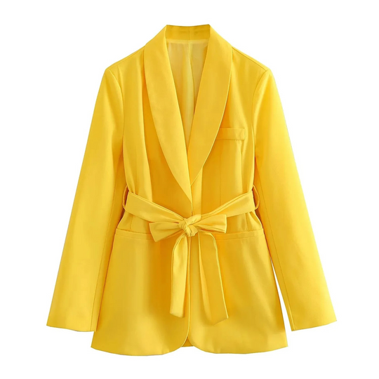 EB | Mehrfarben Hausbekleidungsstil Blazer und Hose Set