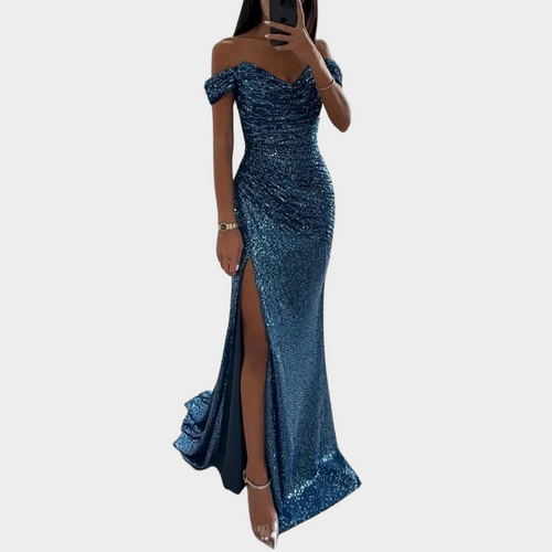 EB | Damen Lange Elegante Abendkleid mit Schlitz für Frauen