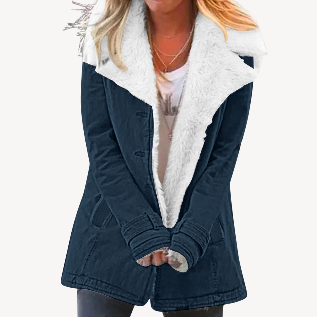 EB | Damen Sherpa Gefütterte Denimjacke