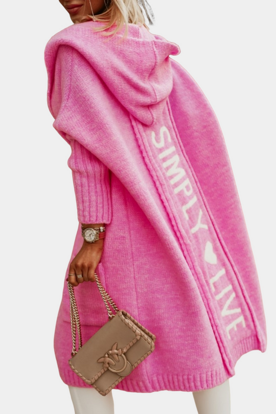 EB | Lange, locker geöffnete Damenstrickjacke