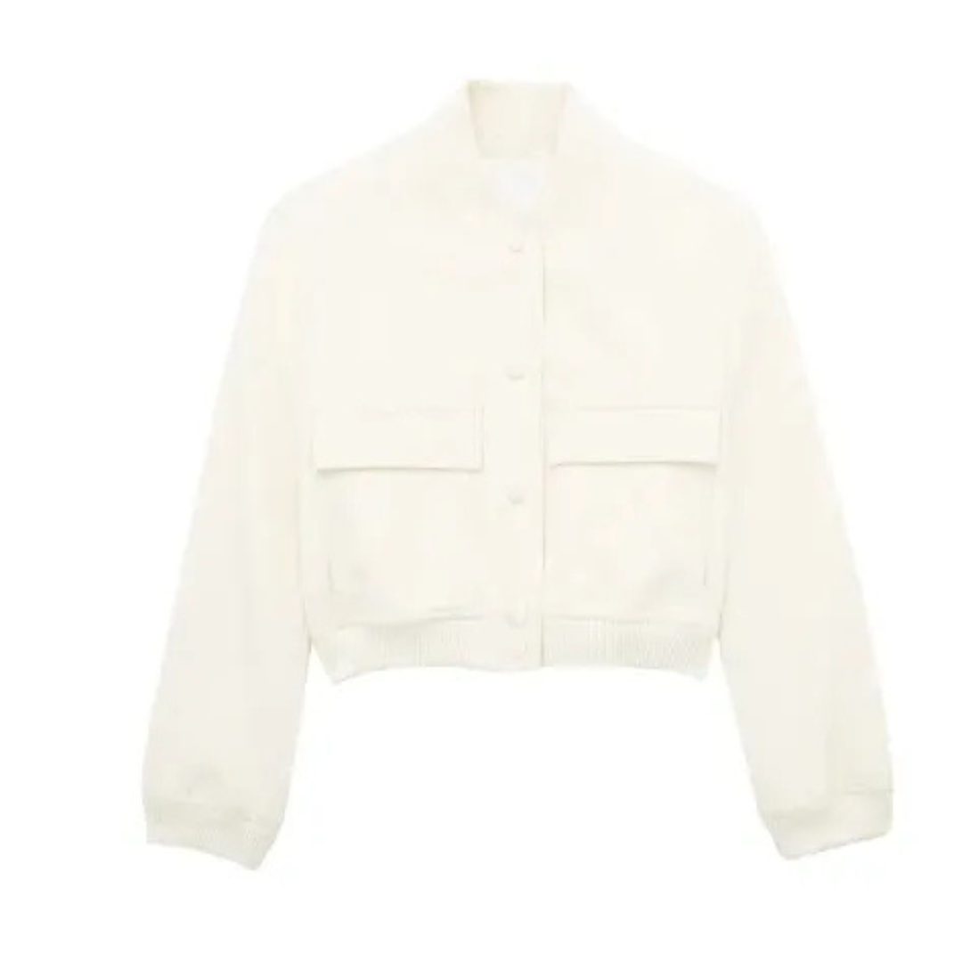EB | Kurze Jacke mit Rundhalsausschnitt für Frauen