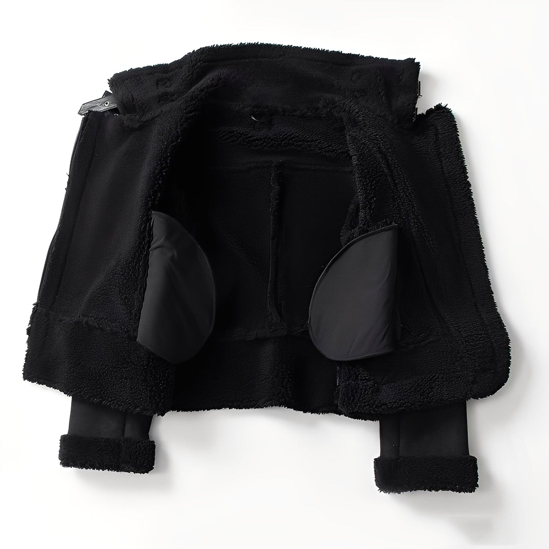 EB | Warme Bikerjacke aus Schaffell für Frauen