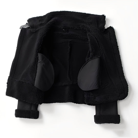 EB | Warme Bikerjacke aus Schaffell für Frauen
