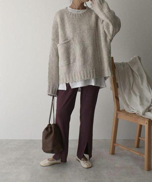 EB | Moderner Strickpullover mit Taschen Ideal für den Winter