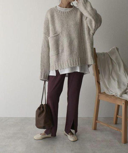 EB | Moderner Strickpullover mit Taschen Ideal für den Winter