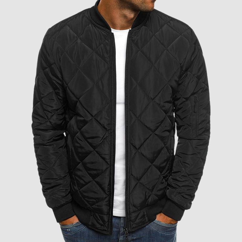 EB | Herren Bomber Steppjacke - Reißverschluss vorne & Taschen an den Ärmeln