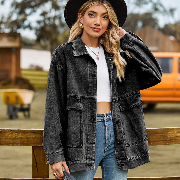 EB | Denimcharm Klassisch Vintage Denim Jack für Damen