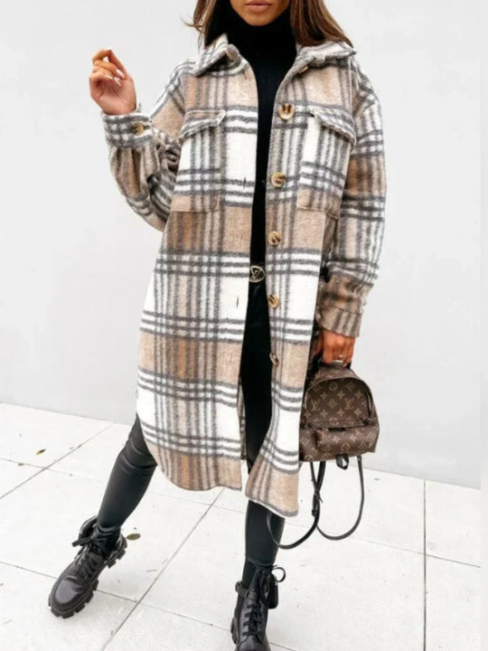 EB | Lange Karierte Jacke