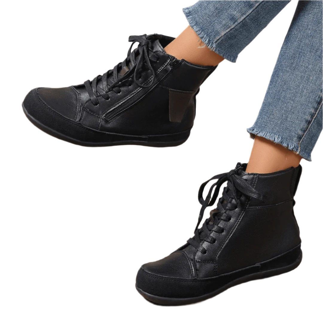 Stilvolle Stiefel bis zur Wadenmitte mit seitlichem Reißverschluss EB