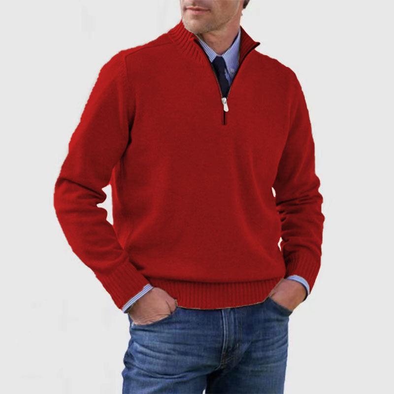 EB | Herrenpullover Mit Halbem Reißverschluss