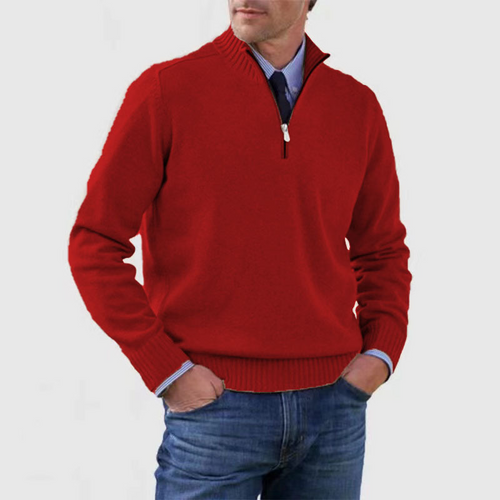 EB | Herrenpullover Mit Halbem Reißverschluss
