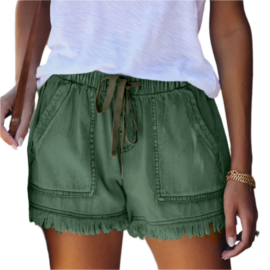 EB | High-Waist Denim-Shorts