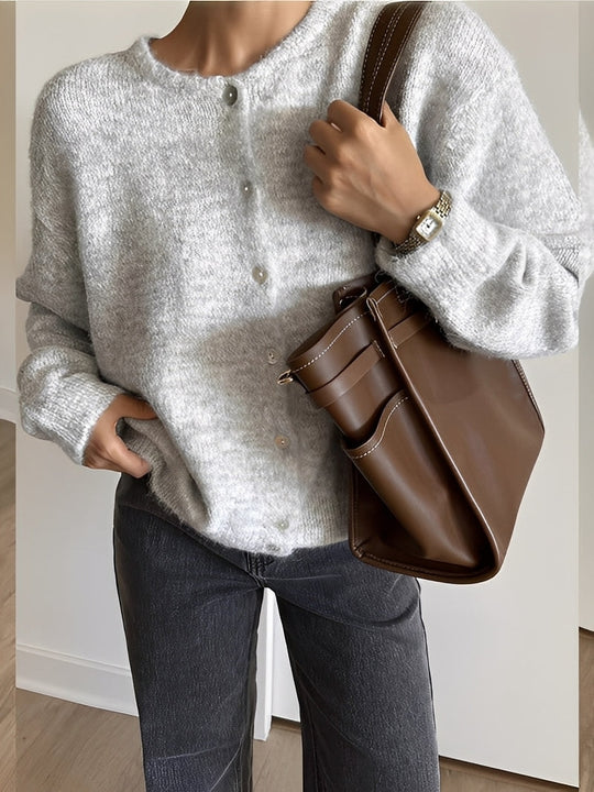 EB | Vintage Wollmantel mit Knöpfen für Frauen