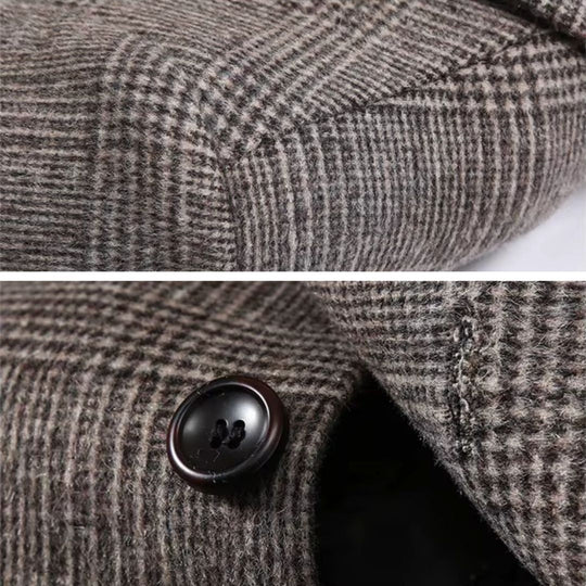 EB | Karierter Woll-Trenchcoat