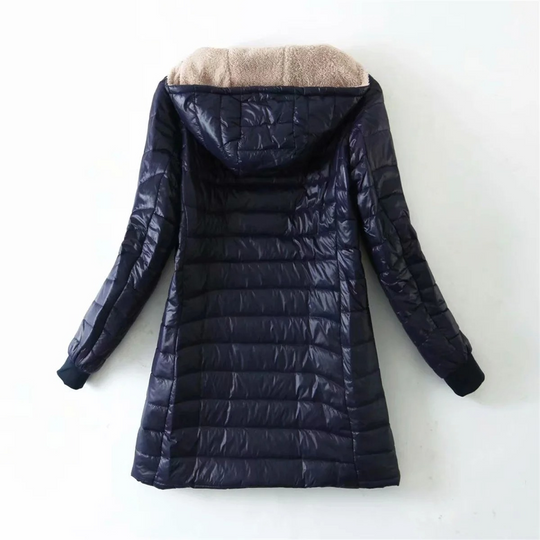 EB | Luxuriöse Fleecegefütterte gepolsterte Jacke mit Kapuze für zusätzlichen Komfort Ideal für Herbst/Winter