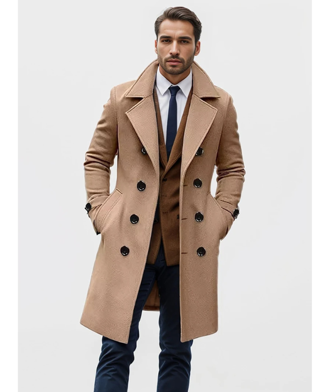 EB | Eleganter Männer-Doppelreiher-Mantel