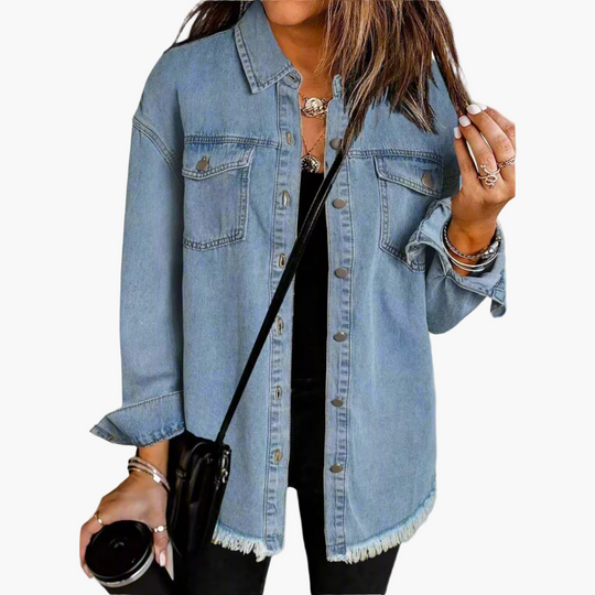EB | Jeansjacke Im Lässigen Vintage-Stil - Perfekt für Freizeit und Alltag