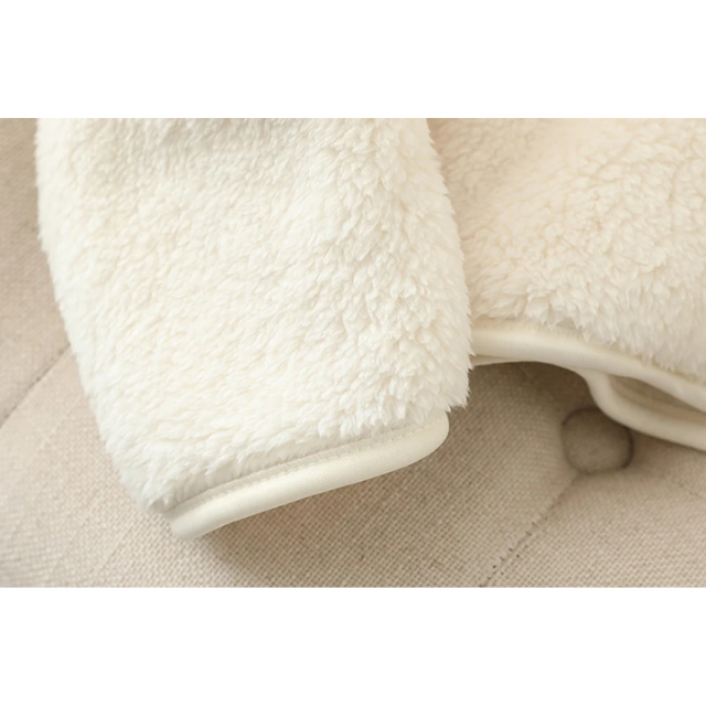 EB | Weiche Sherpa Zip Up Hohe Kragenjacke, Fleeceweste
