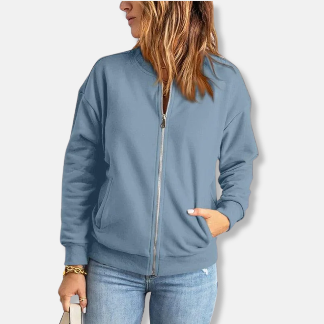EB | Jacke - Leicht - Lässige Passform - Reißverschluss - Rippenbündchen - Lässiger Look