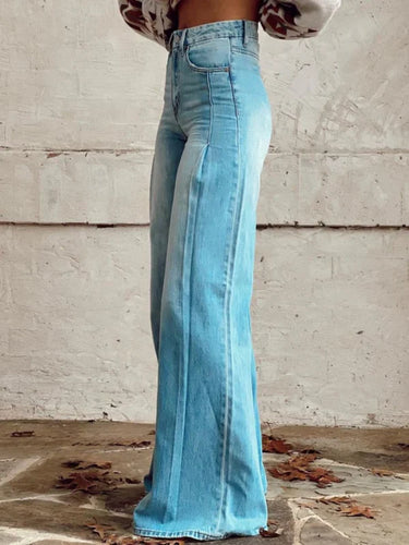 EB | Weit Geschnittene High-Waisted Hose für Frauen
