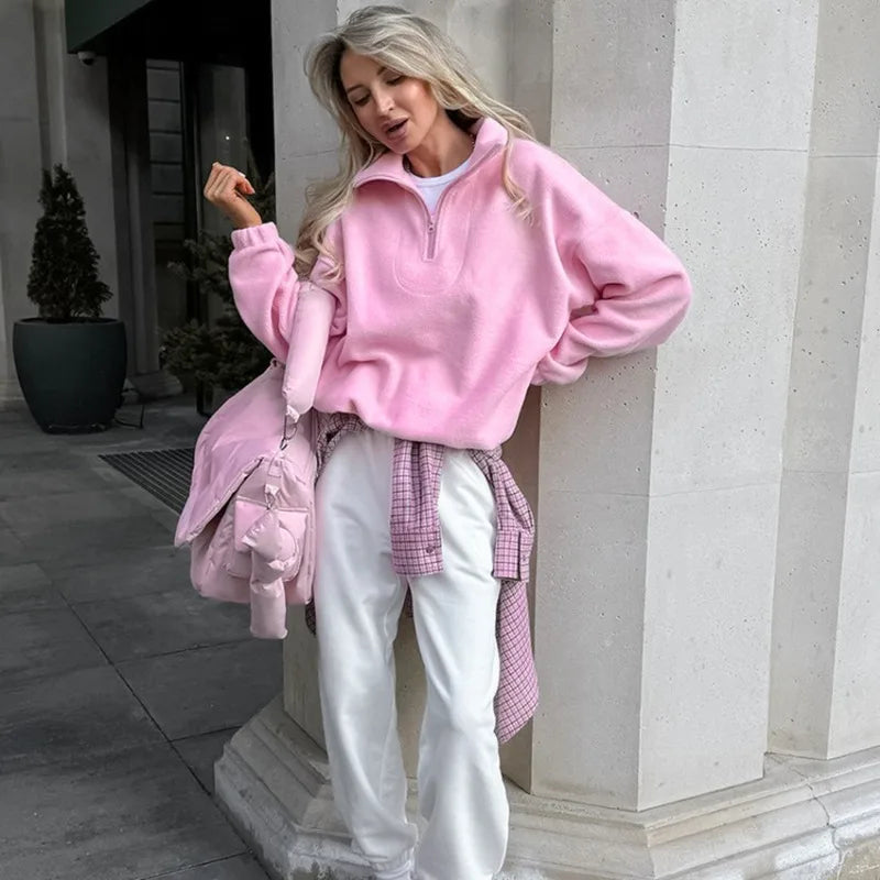 EB | Kuscheliger Fleece-Pullover mit Reißverschluss