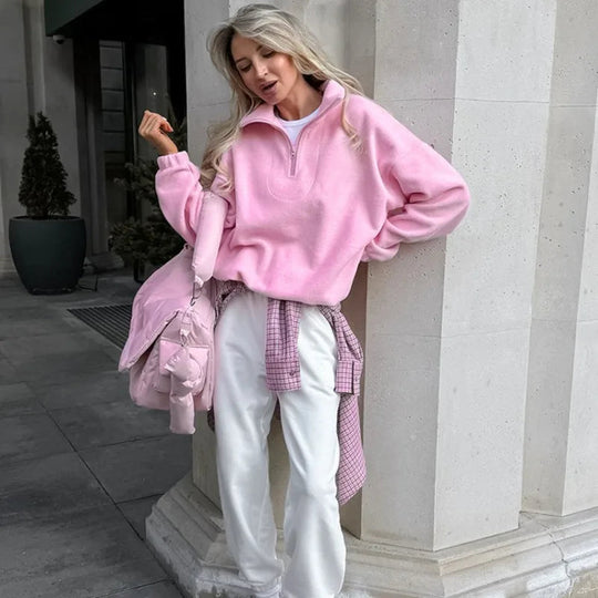 EB | Kuscheliger Fleece-Pullover mit Reißverschluss